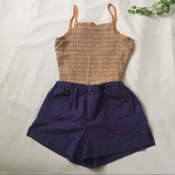Pants - Handmade Purple Mini Shorts